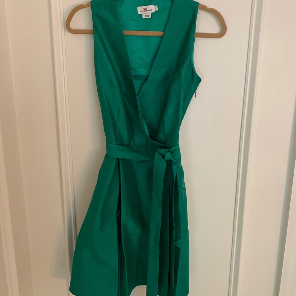 Vineyard Vines Silk Faux Wrap Dress